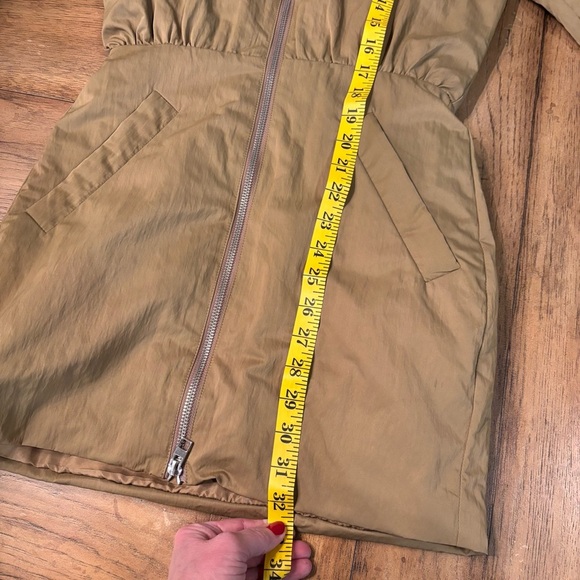 NWOT Zara Mini SHORT BOMBER DRESS,  in Olive/Tan, Small, Jacket, - Picture 13 of 15